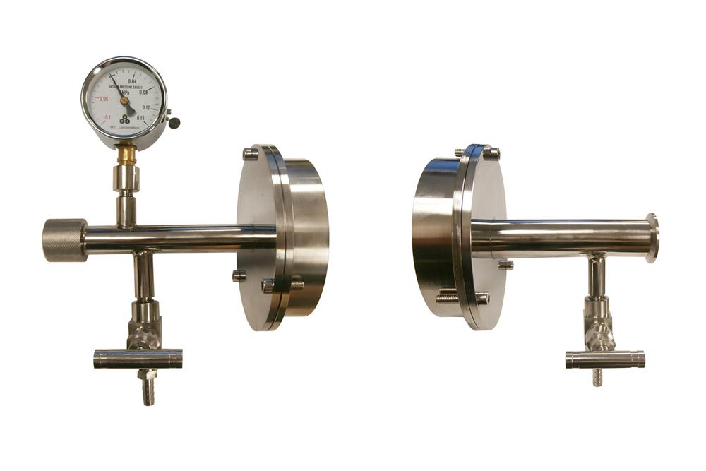 Vacuum Sealing Assembly with KF25D Adaptor & Vacuum Gauge for 6" OD. Processing Tube - EQ-FL-152KF25