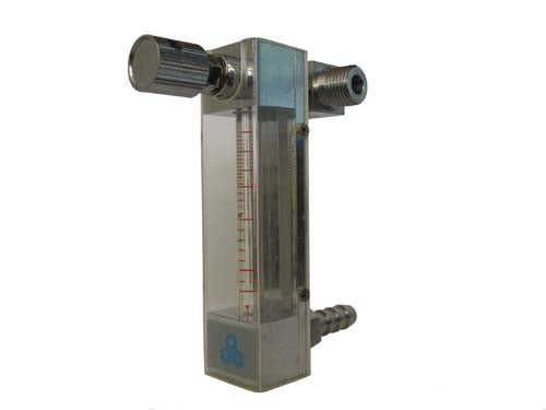 Compact Direct Read Flow Meter, 0-60 cc/min. with 1/4 BSPP Male Fitting - EQ-FM-60CC