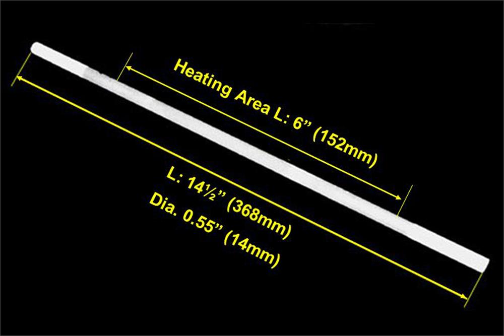 1500C SiC Electric Heating Element (368mm L) - EQ-GSL1500-HEL-368