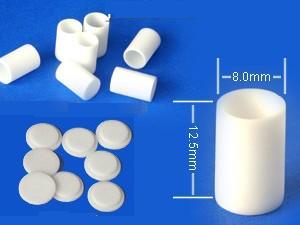 Alumina Crucible: 8 mm OD x 12.5 mm H with Cover for Thermal Analysis (Setaram) - EQ-TA08125