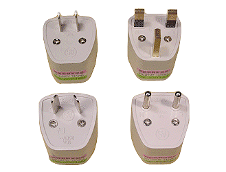 One sets of AC-AC Power Plug Adaptors For worldwide Power Connection - EQ-Acapt-Allin1