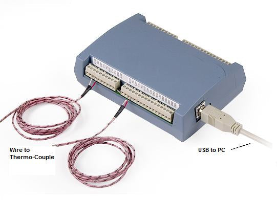 8 Channels Computerized Temperature Monitor with Software - EQ-USB-TC-LD